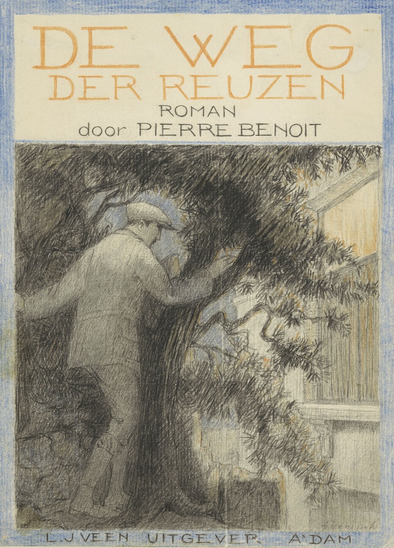 Anny Leusink - Bandontwerp voor; Pierre Benoit, De weg der reuzen (La chaussée des géants), 1922