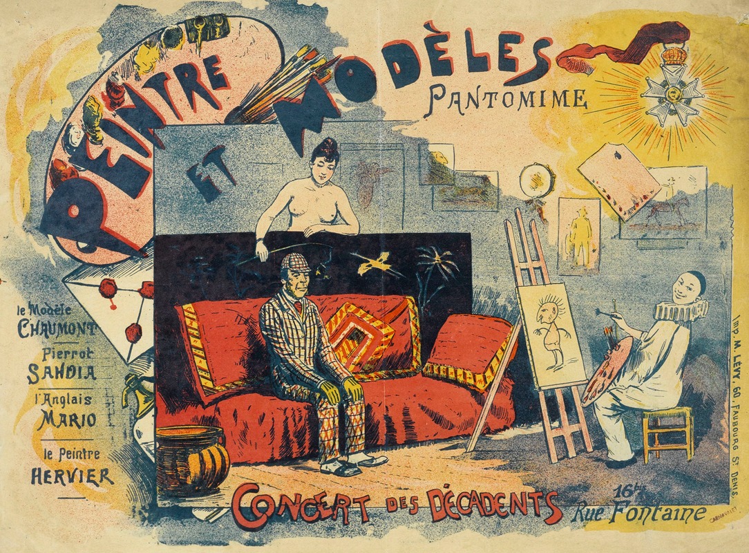 Anonymous - Peintre Et Modeles Pantomime