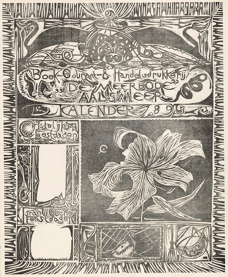 Carel Adolph Lion Cachet - Kalenderblad 1893