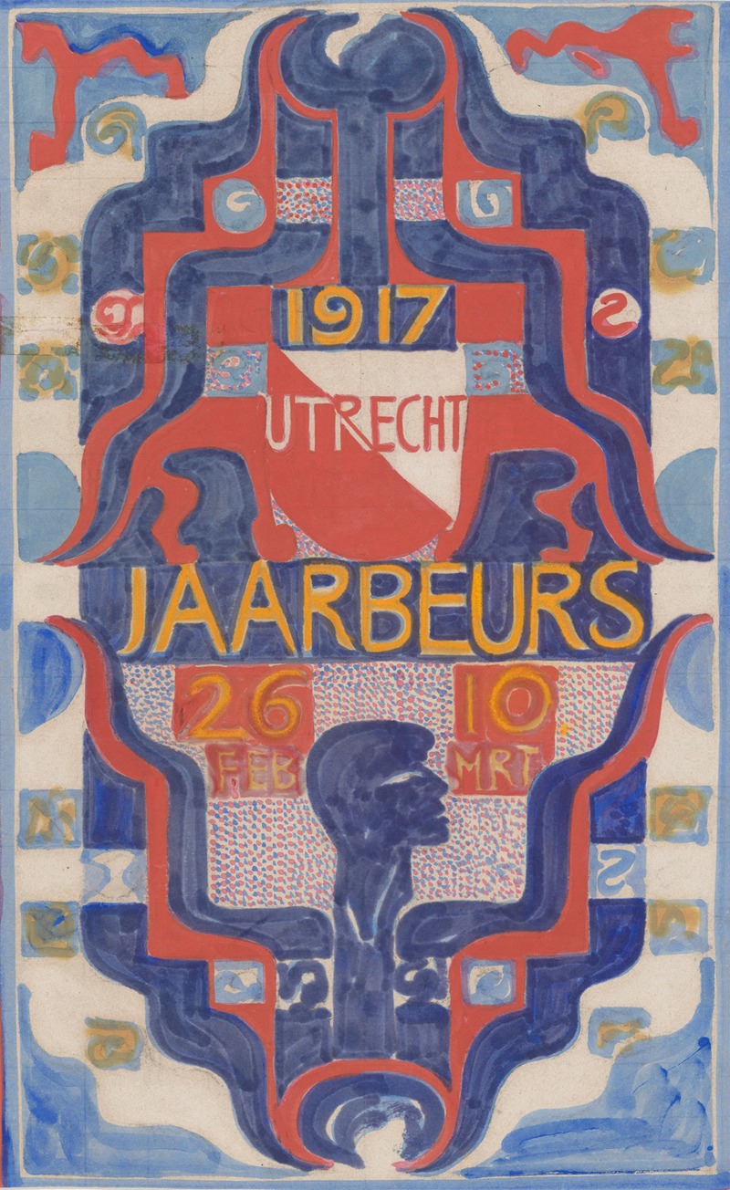 Carel Adolph Lion Cachet - Ontwerp voor een affiche voor de Jaarbeurs te Utrecht in 1917