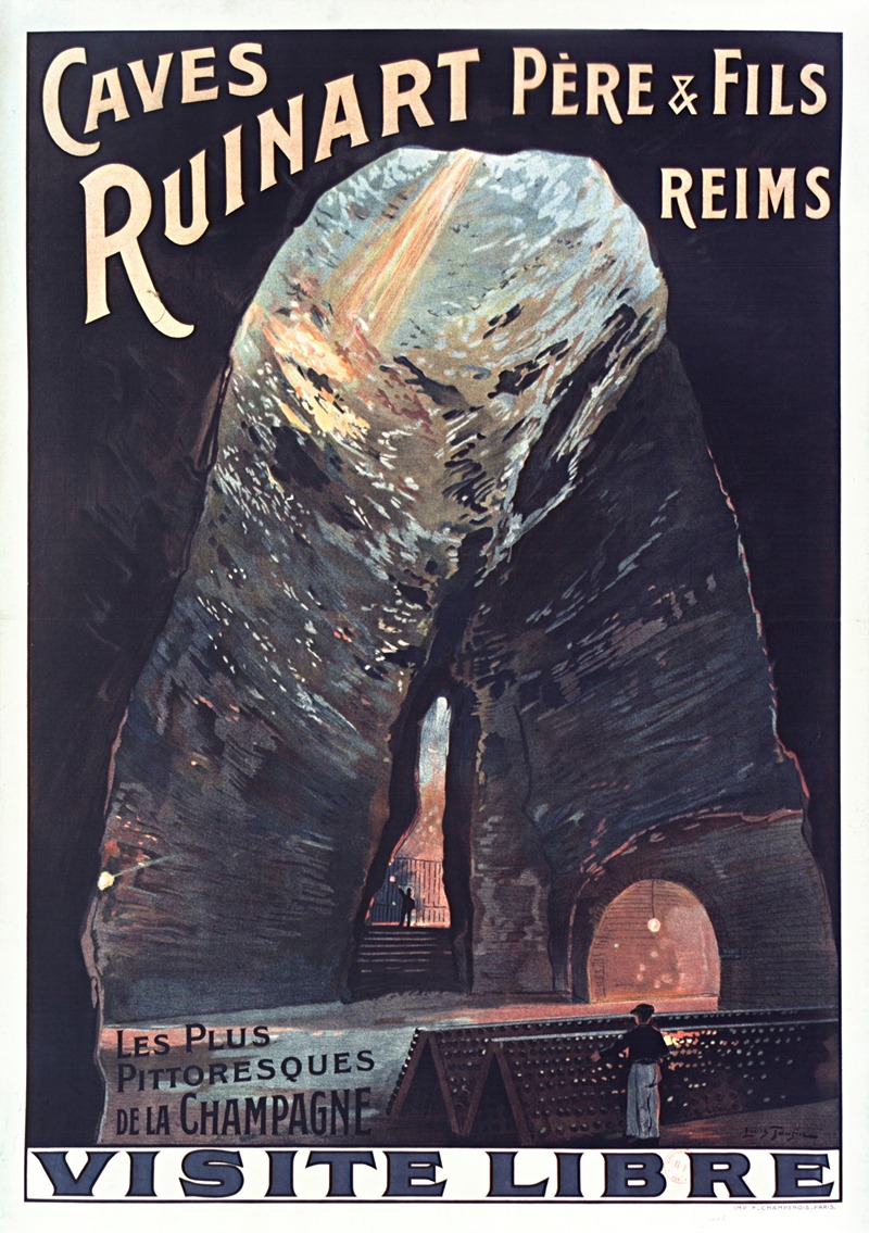 Louis Tauzin - Caves Ruinart Père and fils, Reims, les plus pittoresques de la Champagne. Visite libre