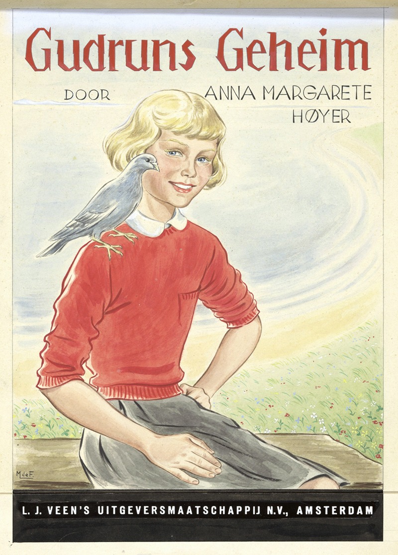 Miep de Feijter - Bandontwerp voor; Anna Margarete Hoyer, Gudruns geheim, 1953