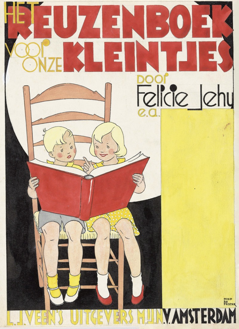 Miep de Feijter - Bandontwerp voor; Felicie Jehu e.a., Het reuzenboek voor onze kleintjes, 1937
