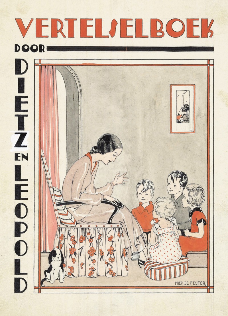 Miep de Feijter - Bandontwerp voor; Henriette Dietz en Katharina Leopold, Vertelselboek, c. 1915-1934