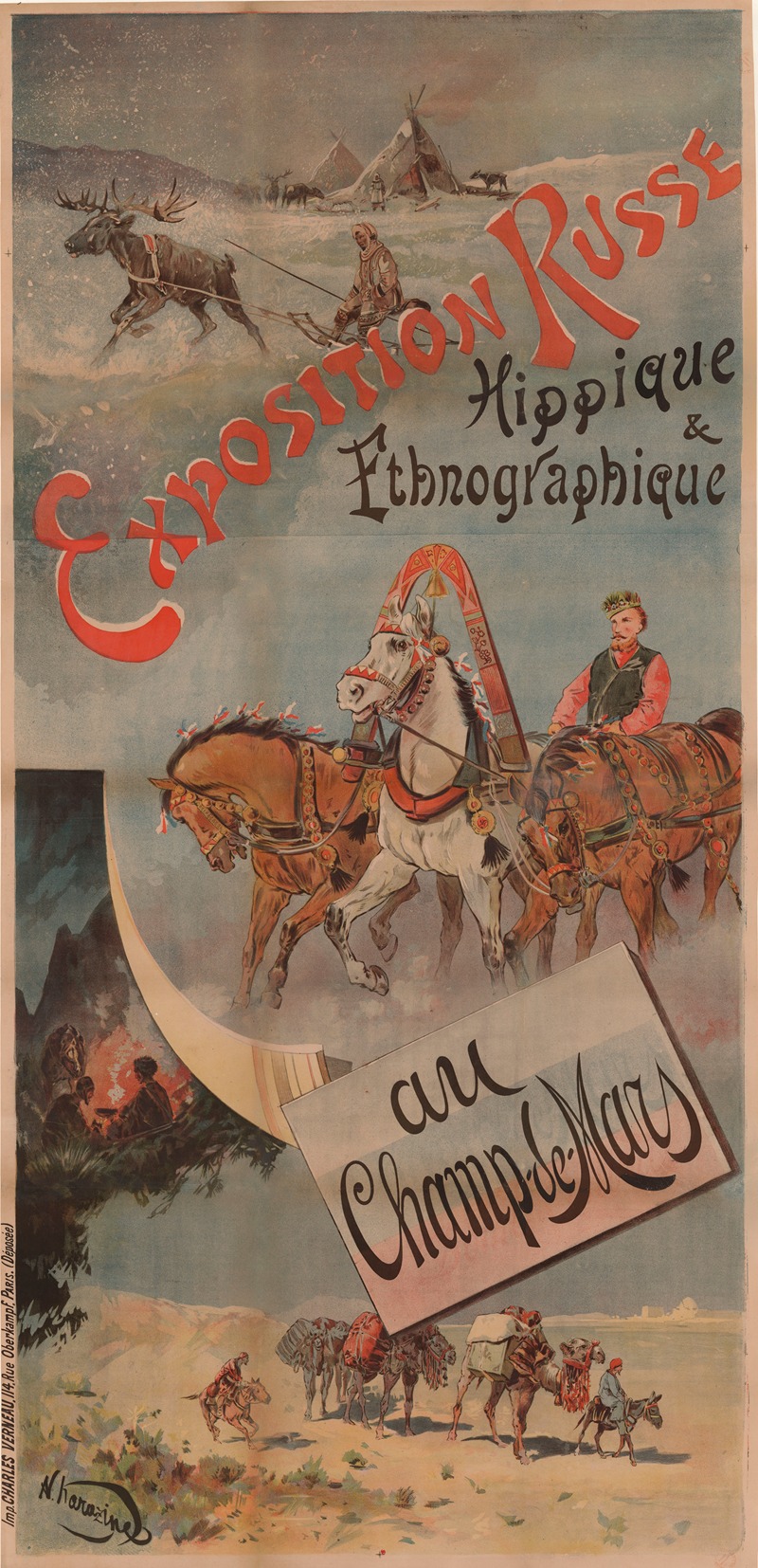 Nikolai Nikolaevich Karazin - Exposition Russe hippique et ethnographique, au Champs de mars