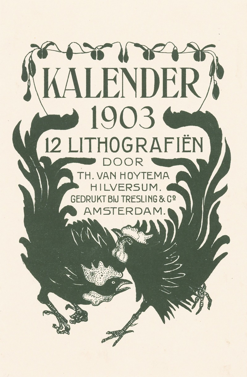 Theo van Hoytema - Aankondiging voor kalender 1903
