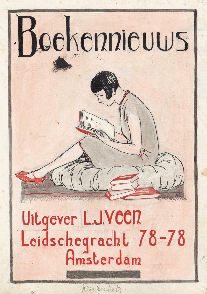 Anonymous - Bandontwerp voor; Boekennieuws; uitgever L.J. Veen, c. 1930