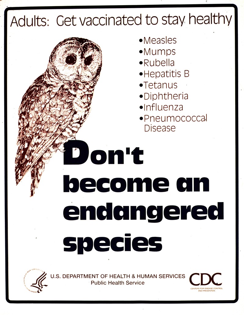 Centers for Disease Control and Prevention - Don’t become an endangered species