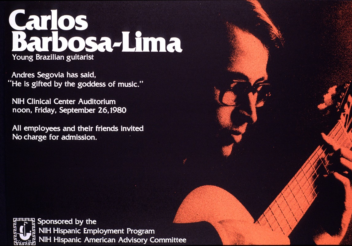 National Institutes of Health - Carlos Barbosa-Lima, young Brazilian guitarist