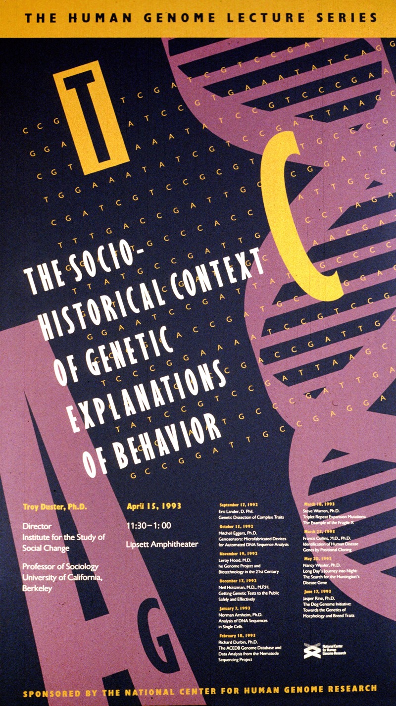 National Institutes of Health - The socio-historical context of genetic explanations of behavior