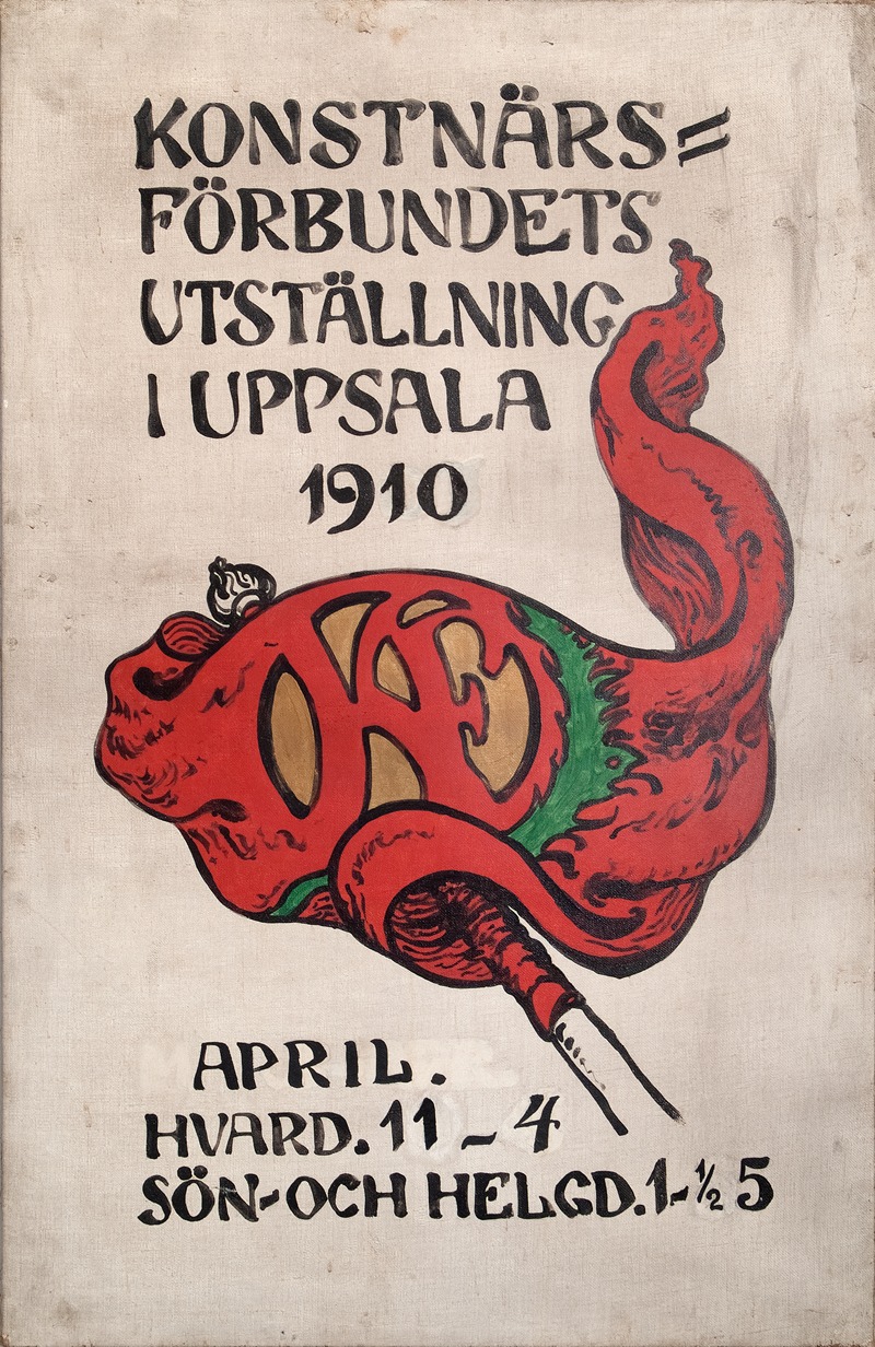 Nils Kreuger - Poster for the Artists’ Society’s Exhibition in Uppsala