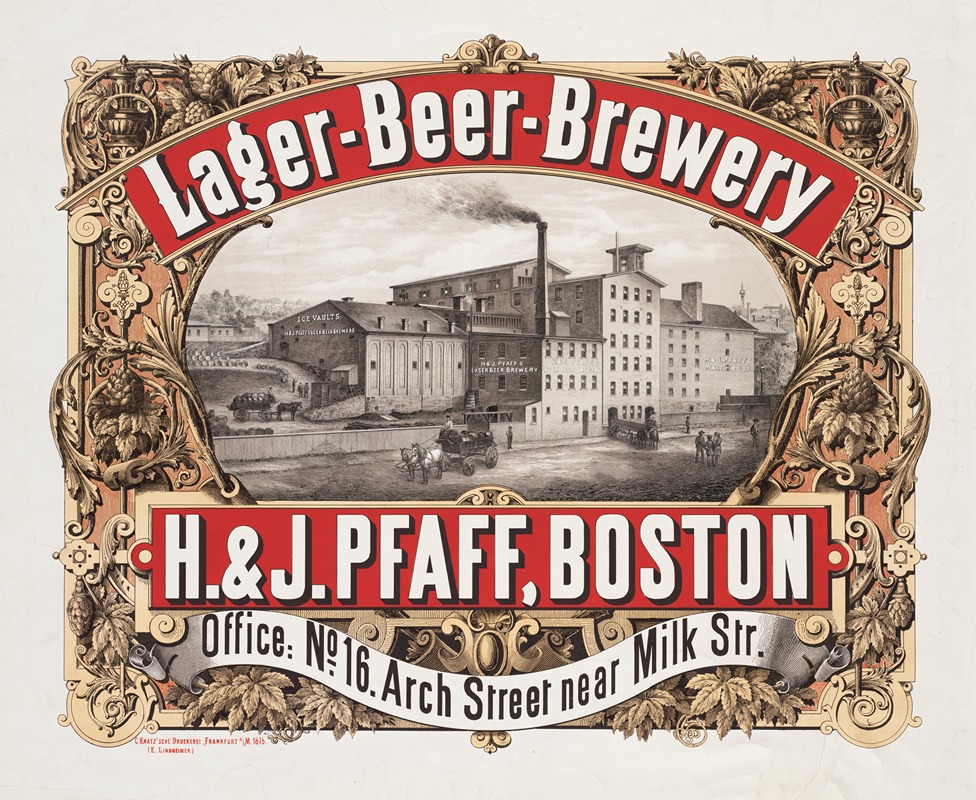 Anonymous - Lager-beer-brewery, H. & J. Pfaff, Boston