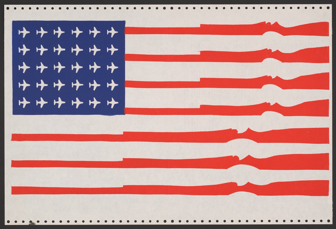 Anonymous - U.S. flag: guns for stripes, planes for stars
