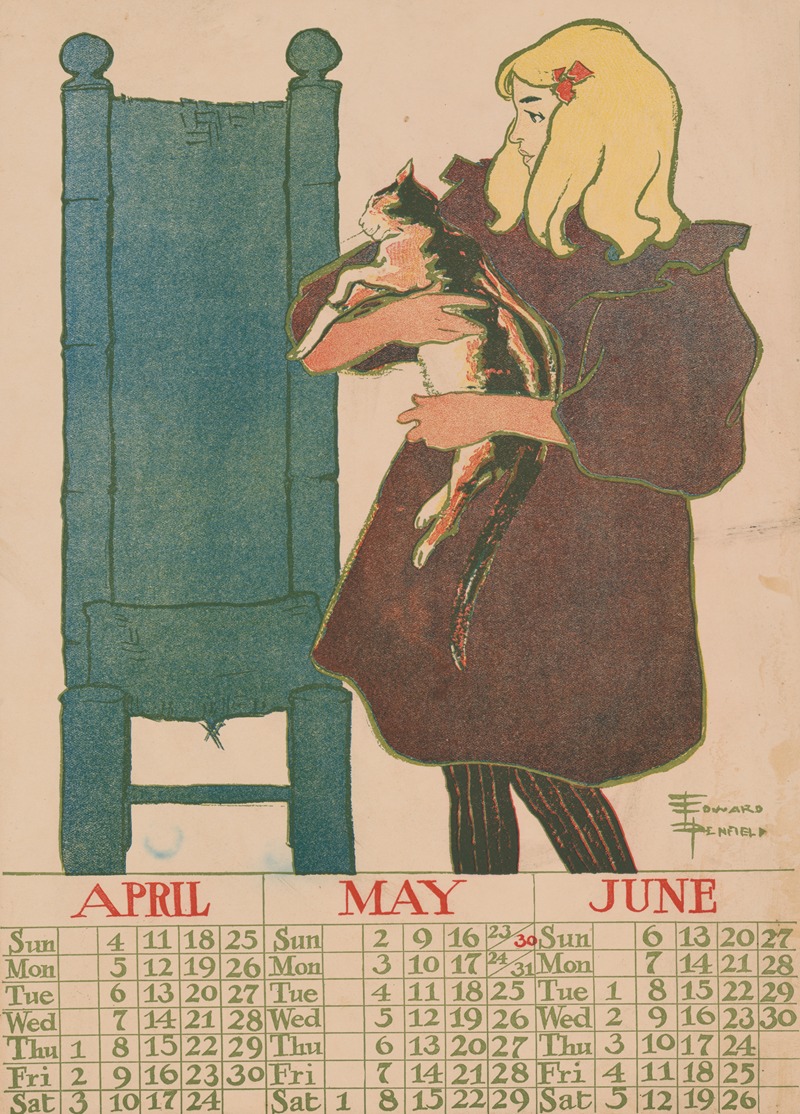 Edward Penfield - April May June 1897 calendar