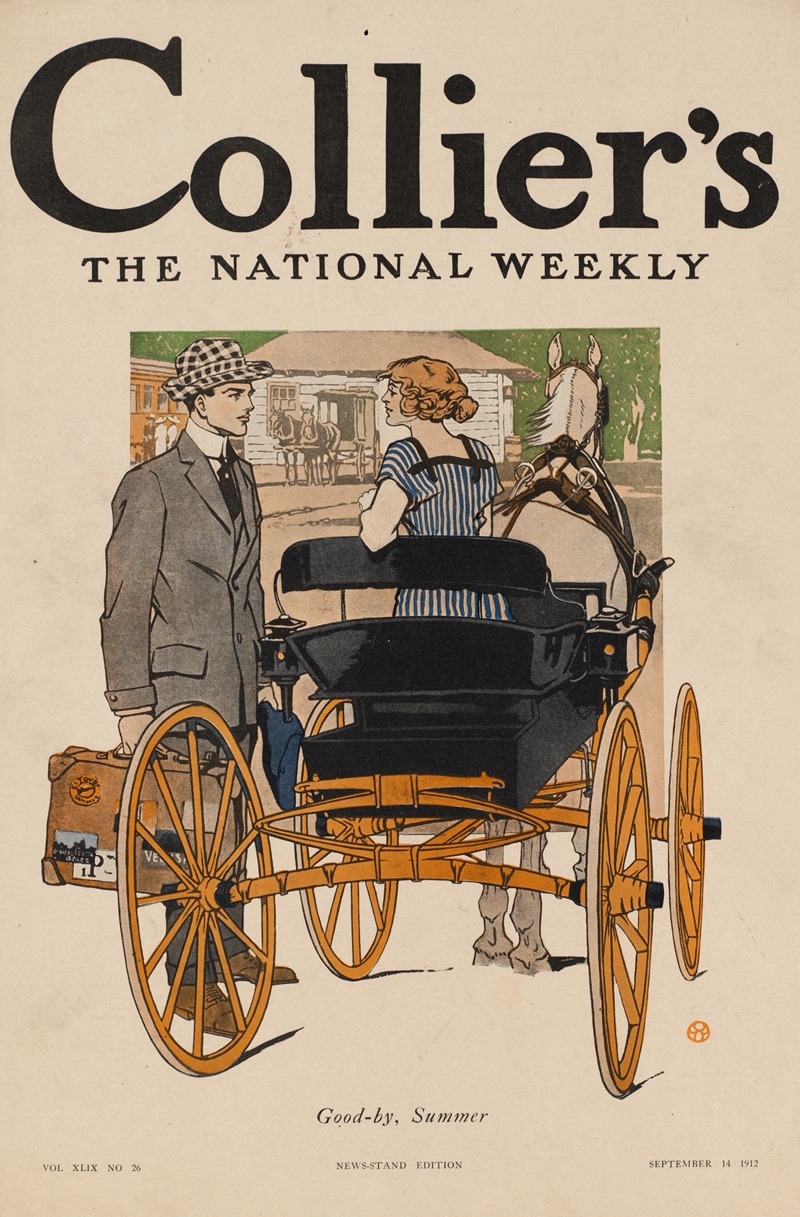 Edward Penfield - Collier’s, the national weekly. Good-by, summer.