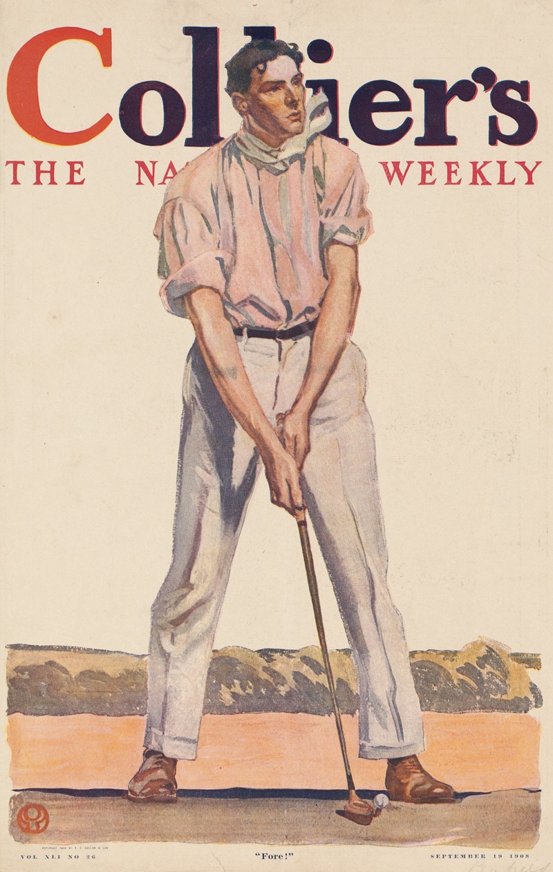 Edward Penfield - Collier’s. ‘Fore!’
