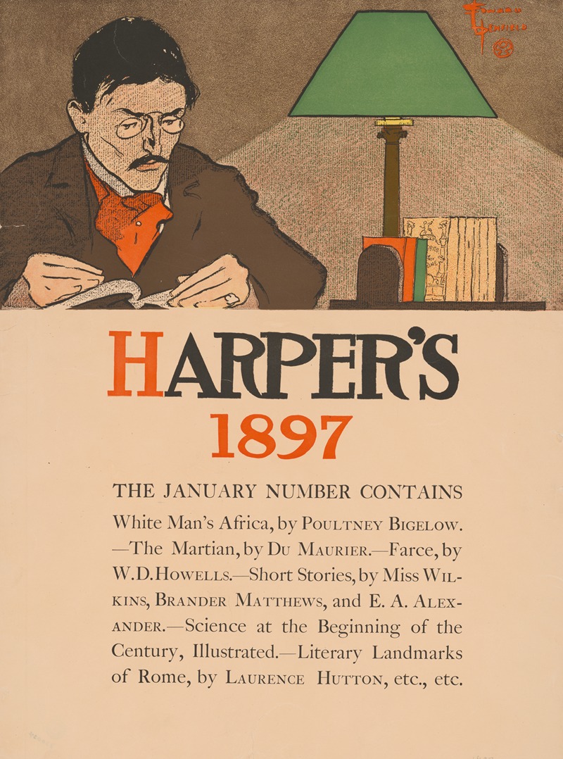 Edward Penfield - Harper’s 1897. January number contains