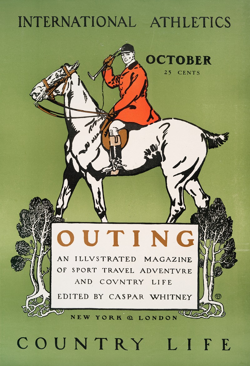 Edward Penfield - Outing, Illustrated Magazine of Sport Travel Adventure & Contry Life Edited by Caspar Whitney