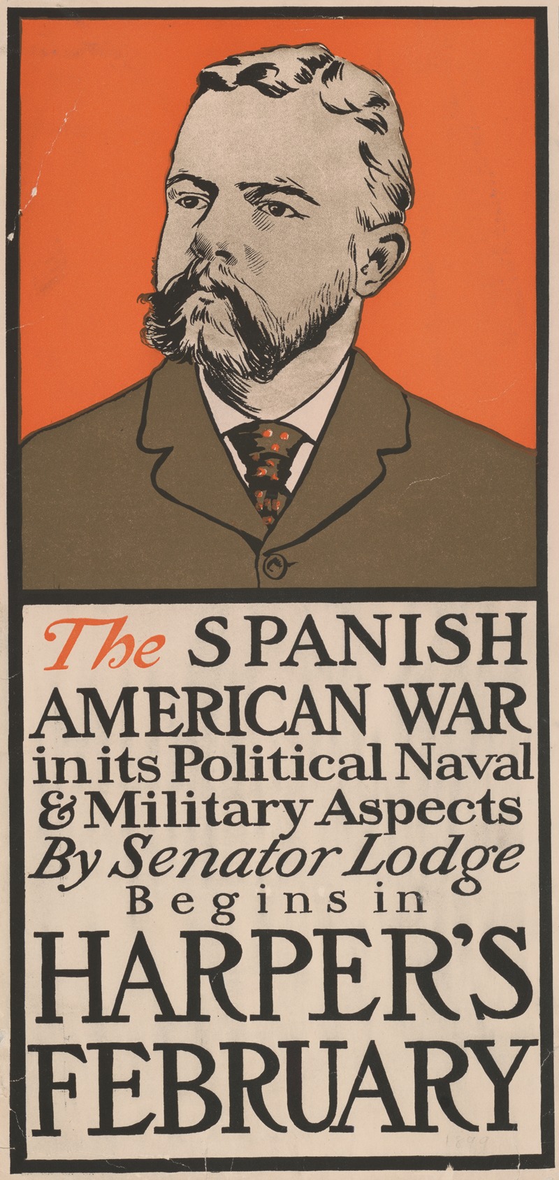 Edward Penfield - The Spanish American war in its political naval & military aspects by Senator Lodge, begins in Harper’s February