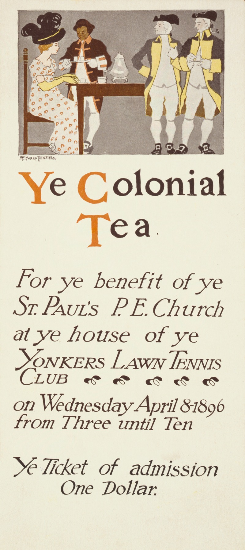 Edward Penfield - Ye colonial tea