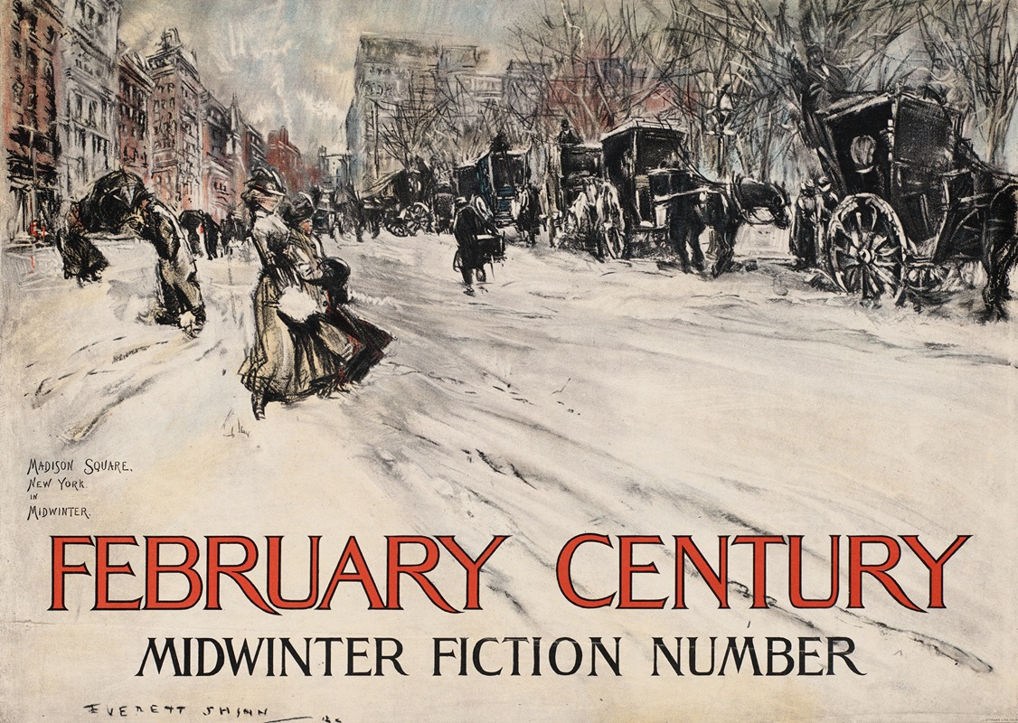 Everett Shinn - February Century, midwinter fiction number