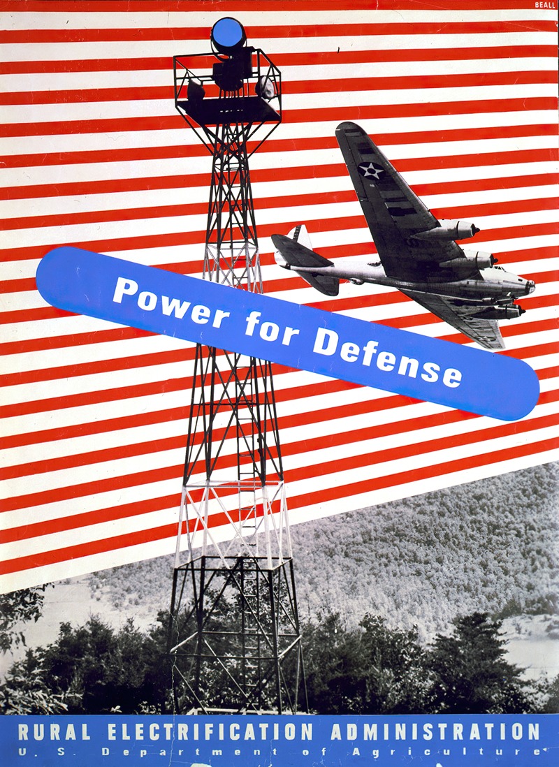 Lester Beall - Power for defense. Rural Electrification Administration. U.S. Department of Agriculture