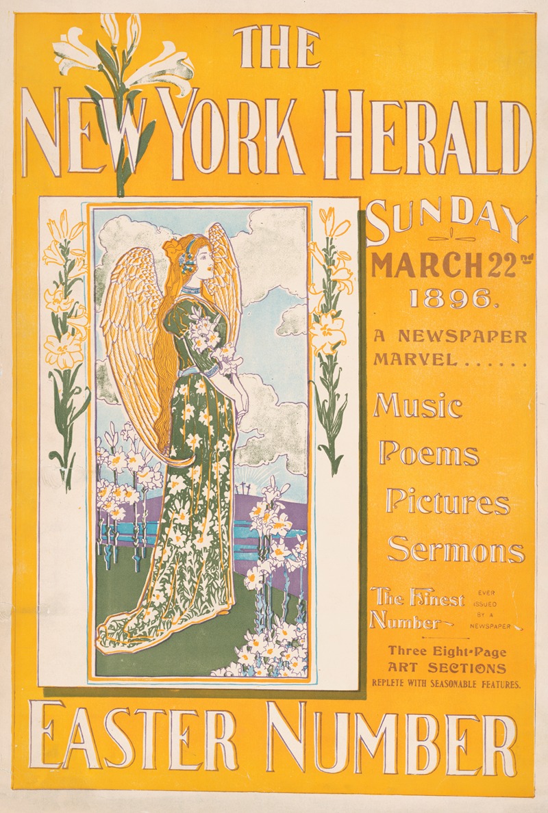 Louis Rhead - The New York Herald Sunday March 22nd 1896. A newspaper marvel… Easter number