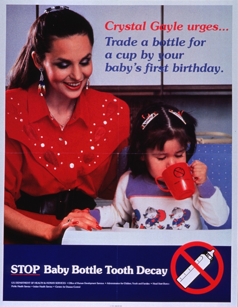 U.S.. Department of Health & Human Services - Crystal Gayle urges..trade a bottle for a cup by your baby’s first birthday