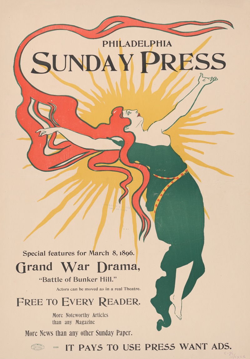 George Reiter Brill - Special features for Sunday, March 8th, 1896