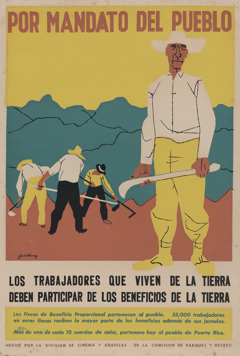 Robert Gwathmey - Por mandato del Pueblo – los trabajadores que viven de la tierra deben participar de los beneficios de la tierra