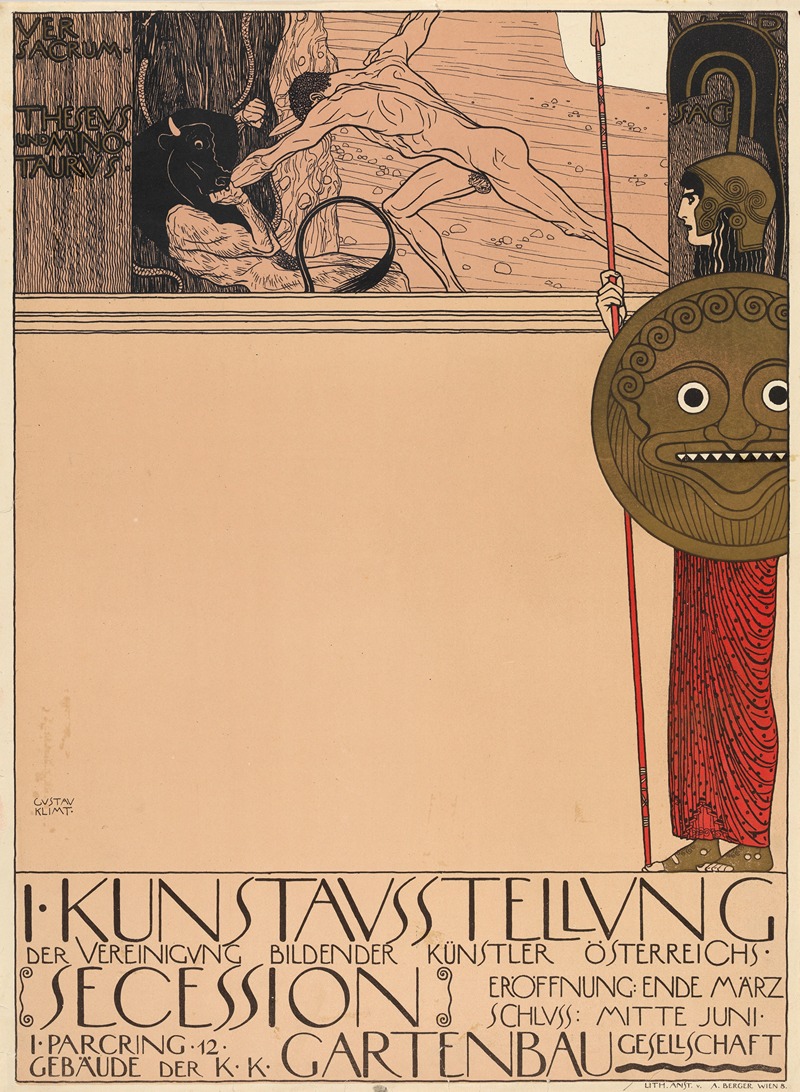 Gustav Klimt - Plakat der 1. Ausstellung der Secession