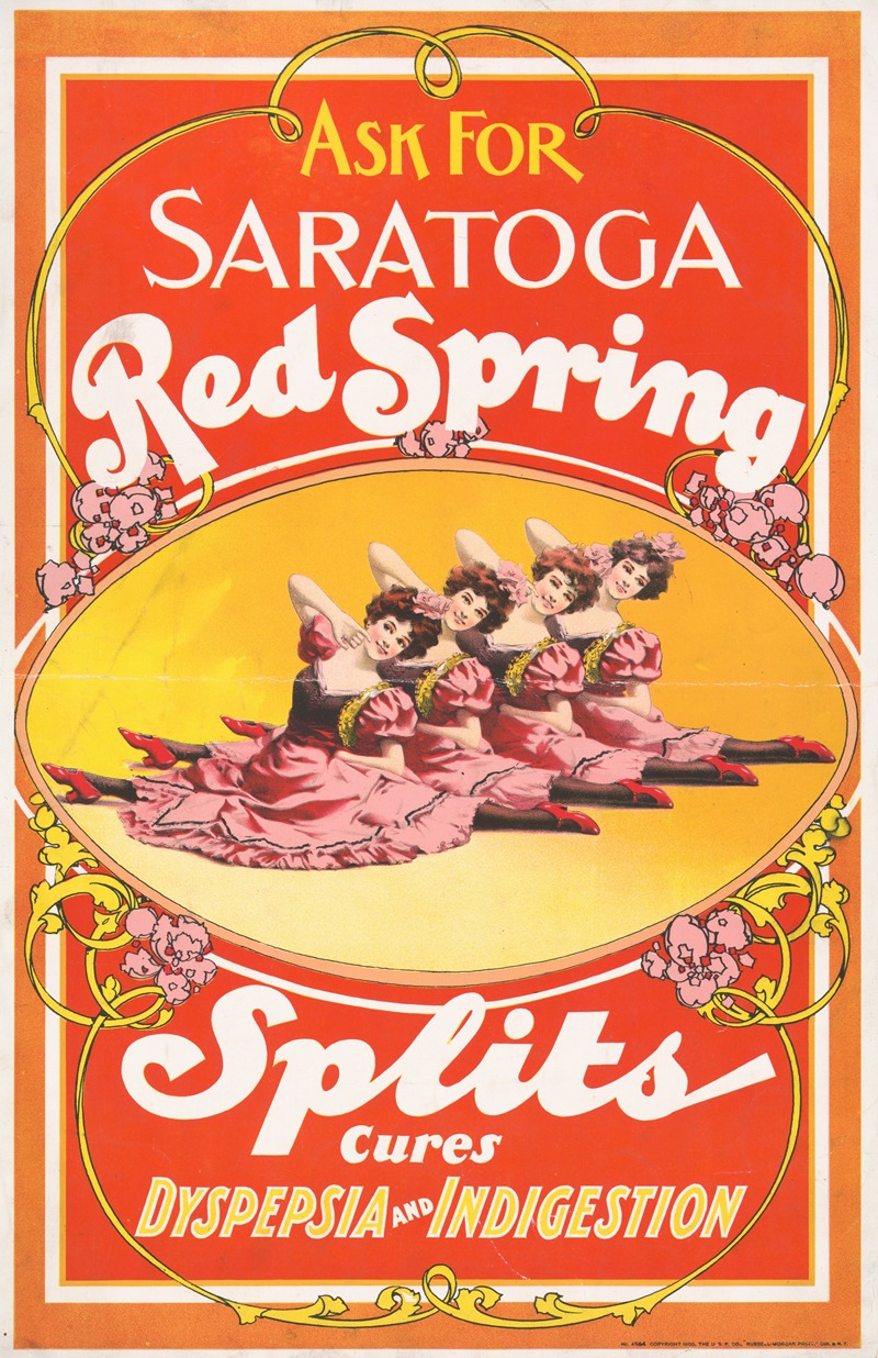 U.S. Printing Co. - Ask for Saratoga red spring splits, cures dyspepsia and indigestion