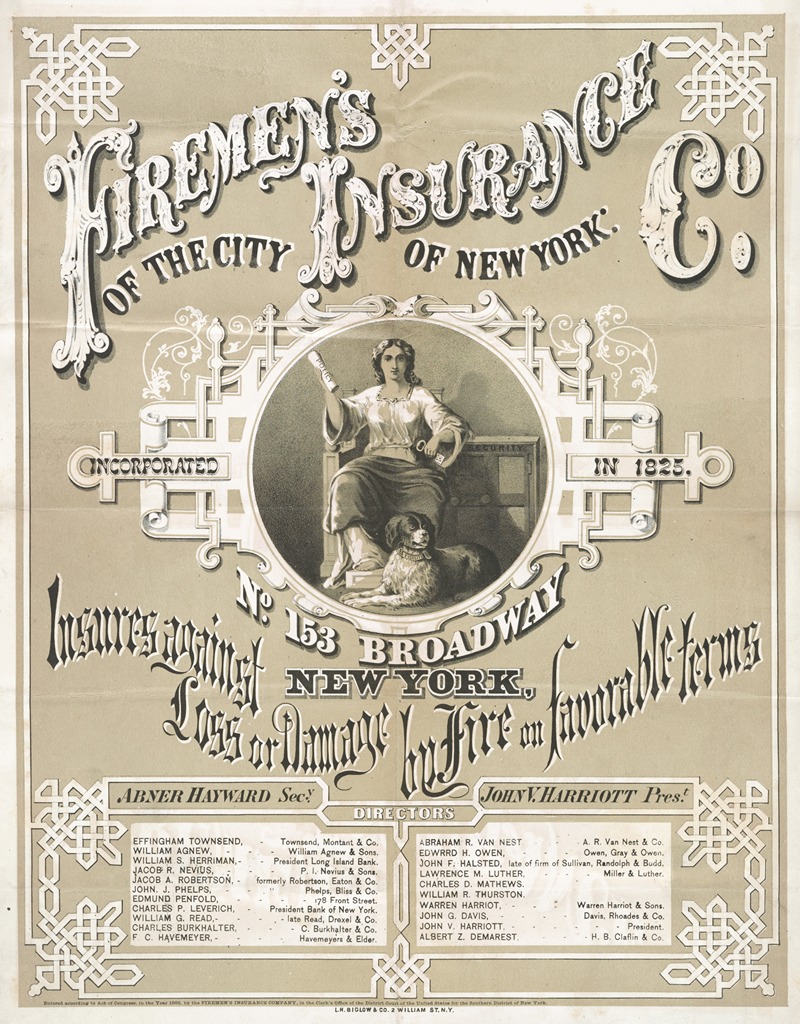 L.H. Biglow & Co - Firemen’s Insurance Co. of the city of New York