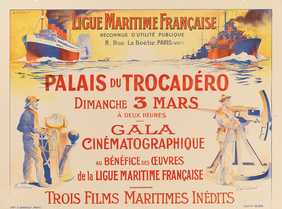 Gala cinématographique au bénéfice des oeuvres de la Ligue Maritime ...