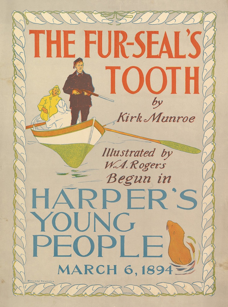 Edward Penfield - Harper’s Young People; The Fur-Seal’s Tooth by Kirk Monroe