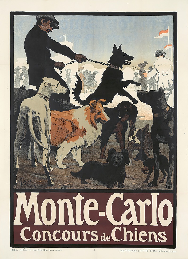 Jules-Alexandre Grün - Monte-Carlo, Concours de Chiens