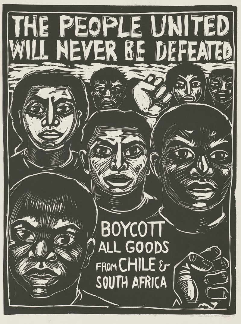 Rachael Romero - The people united will never be defeated. Boycott the repressive regimes of Chile and South Africa