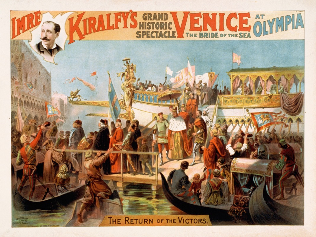 Strobridge & Co. Lith. - Imre Kiralfy’s grand historic spectacle, Venice, the bride of the sea at Olympia