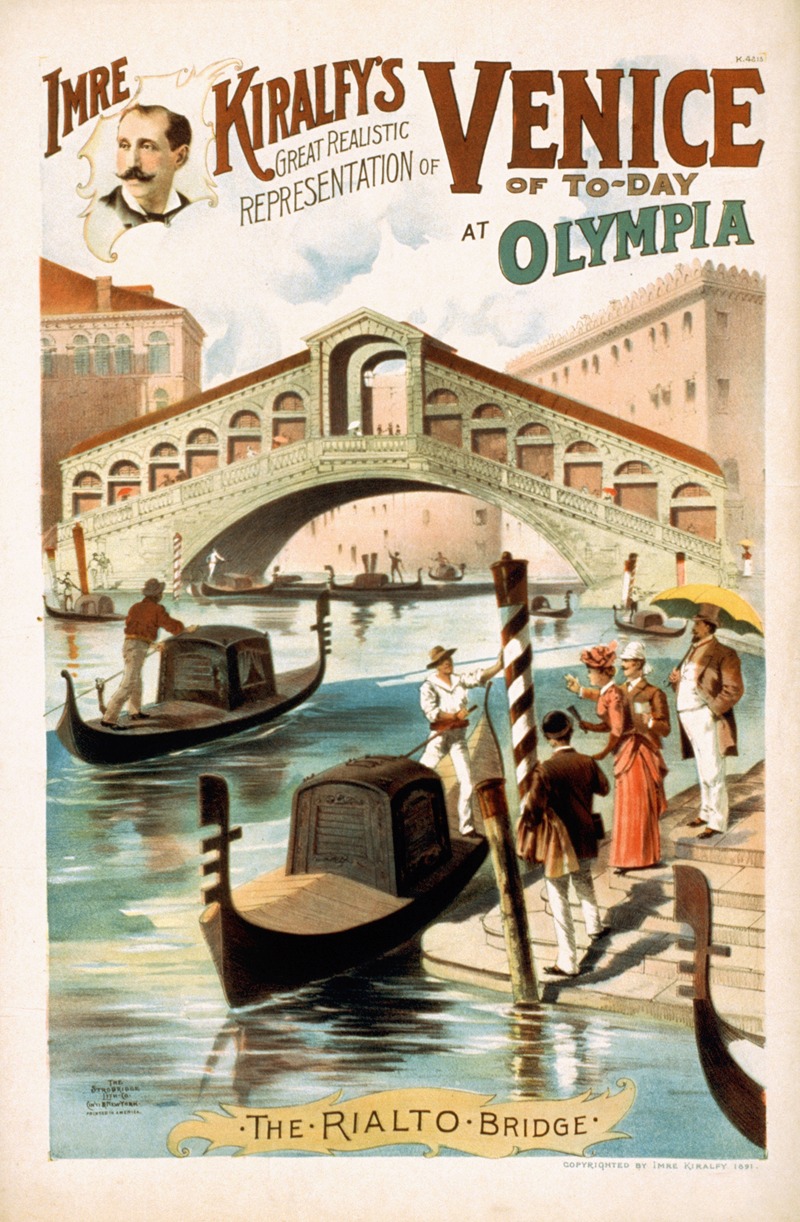 Strobridge & Co. Lith. - Imre Kiralfy’s great realistic representation of Venice of to-day at Olympia