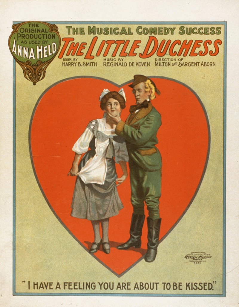 U.S. Lithograph Co. - The little duchess the musical comedy success