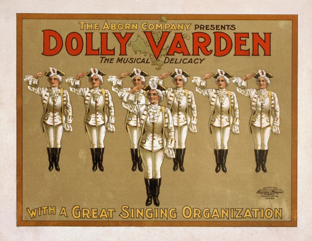 U.S. Lithograph Co. - The Aborn Company presents Dolly Varden the musical delicacy with a great singing organization.