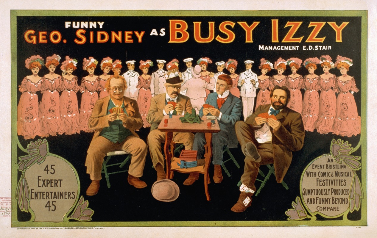 U.S. Lithograph Co. - Funny Geo. Sidney as Busy Izzy