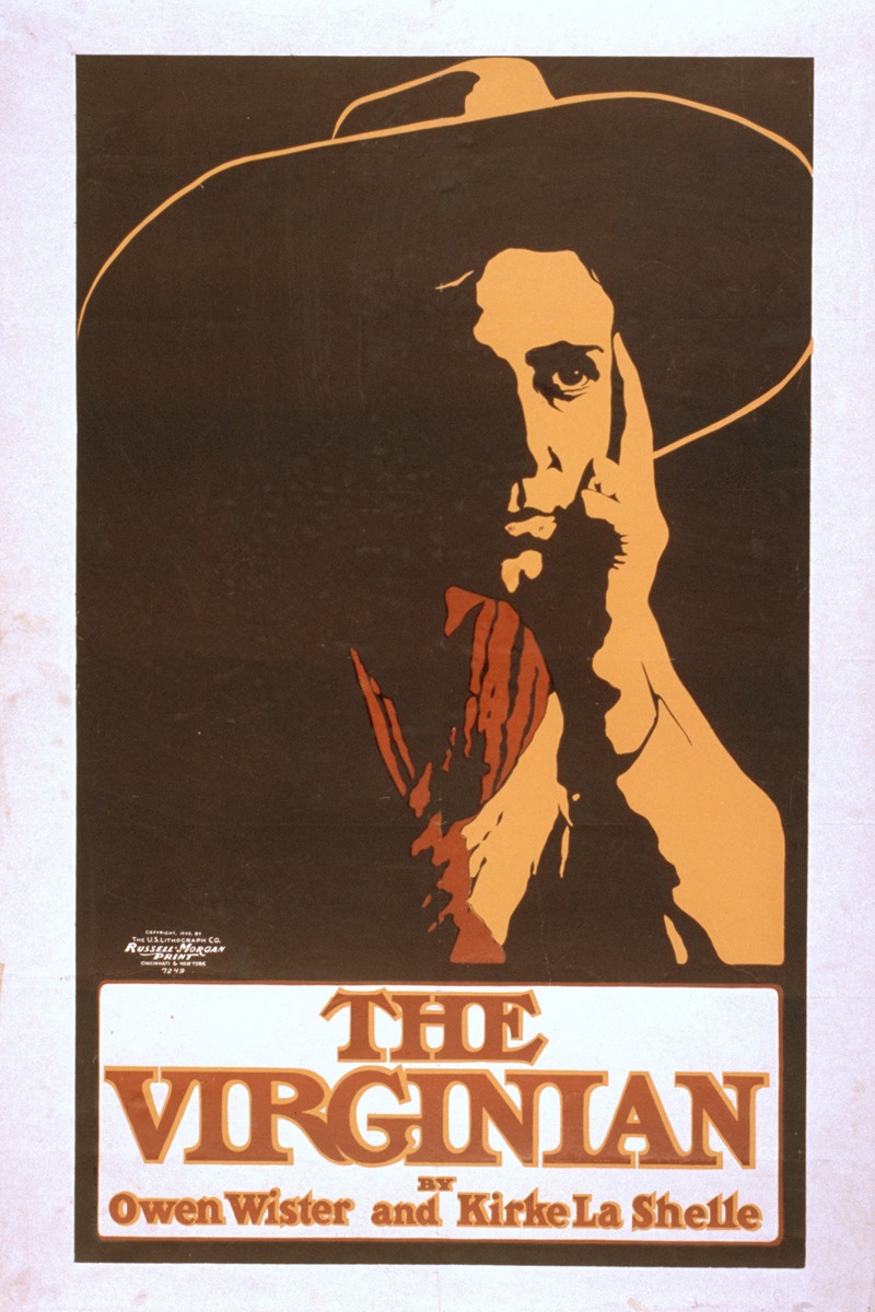 U.S. Lithograph Co. - The Virginian by Owen Wister and Kirke La Shelle.