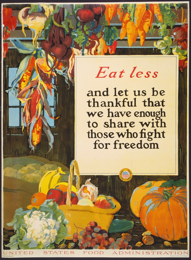 A. Hendee - Eat less, and let us be thankful that we have enough to share with those who fight for freedom