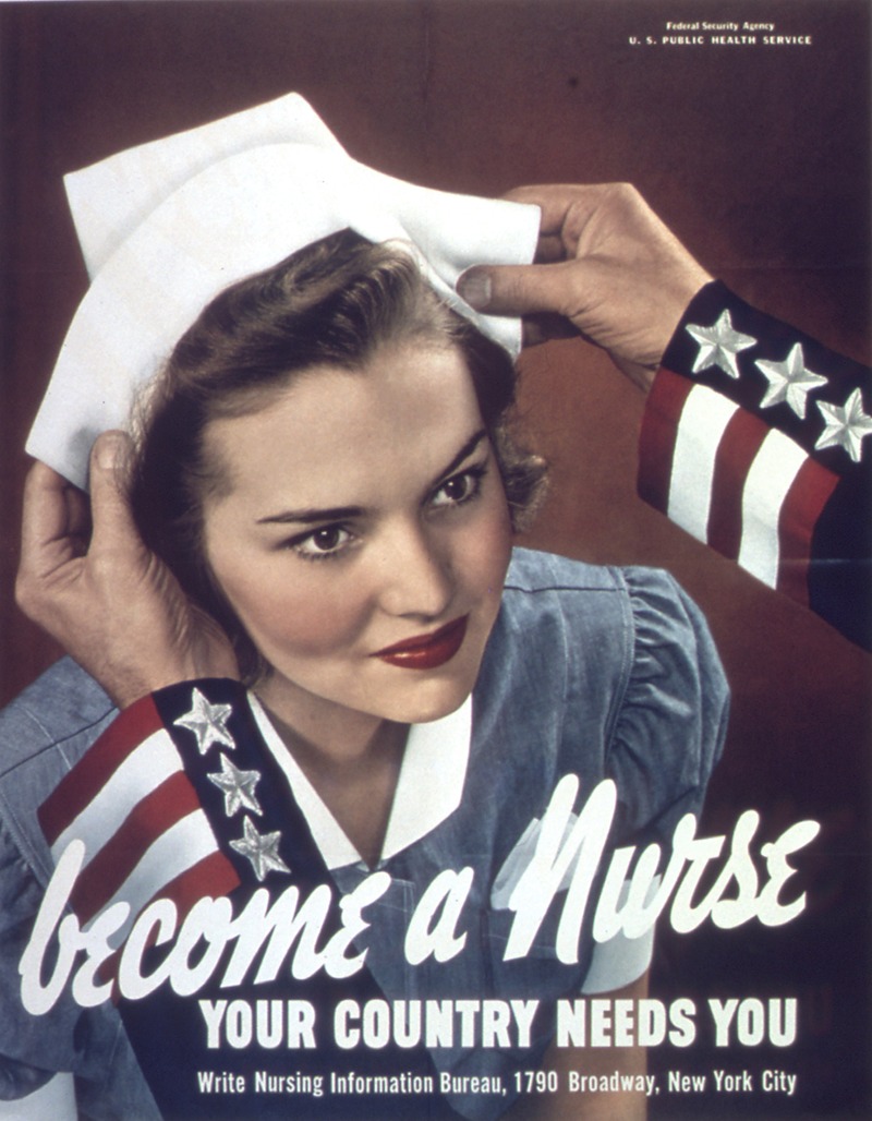 Become a nurse - Your country needs you by Anonymous - Artvee