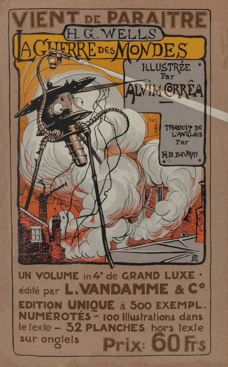 Henrique Alvim Corrêa - The War of the Worlds, L’Vandamme edition announcement poster