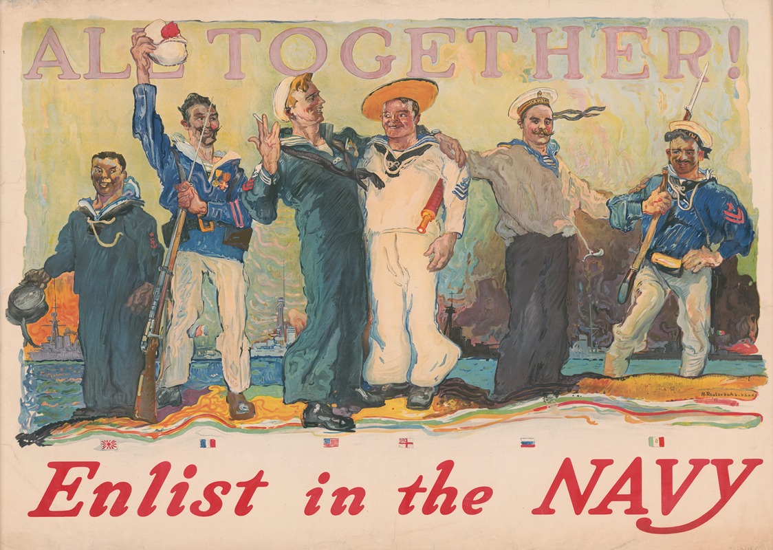 Henry Reuterdahl - All together! Enlist in the Navy