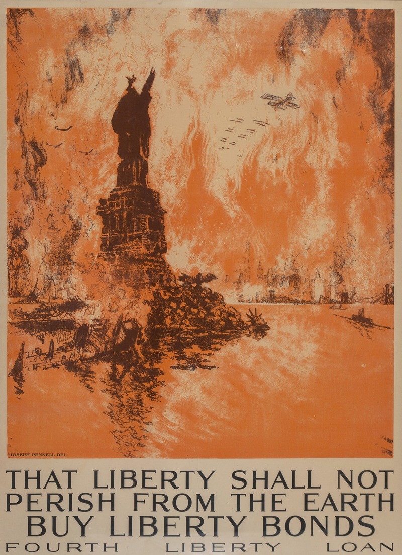 Joseph Pennell - That Liberty Shall Not Perish From the Earth Buy Liberty Bonds