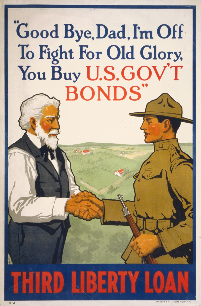 Lawrence Harris - ‘Good bye, Dad, I’m off to fight for Old Glory, you buy U.S. gov’t bonds’ Third Liberty Loan