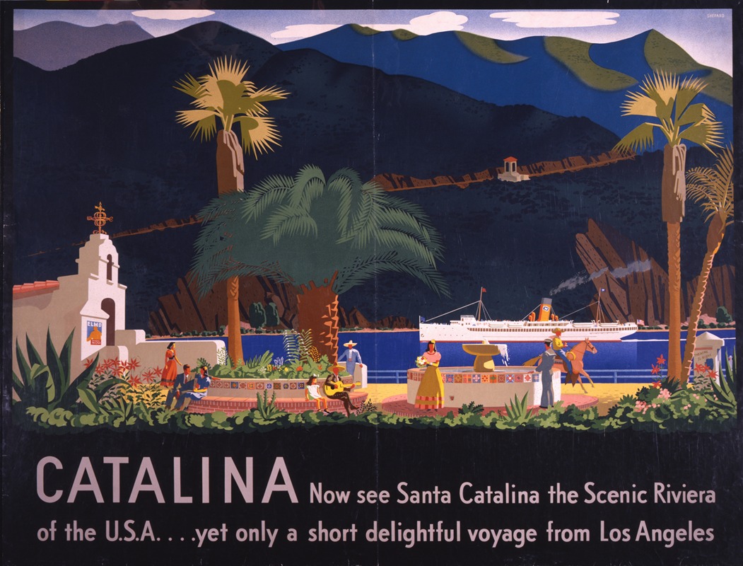 Otis Shepard - Catalina; Now see Santa Catalina, the Scenic Riviera of the U.S.A. … yet only a short delightful voyage from Los Angeles